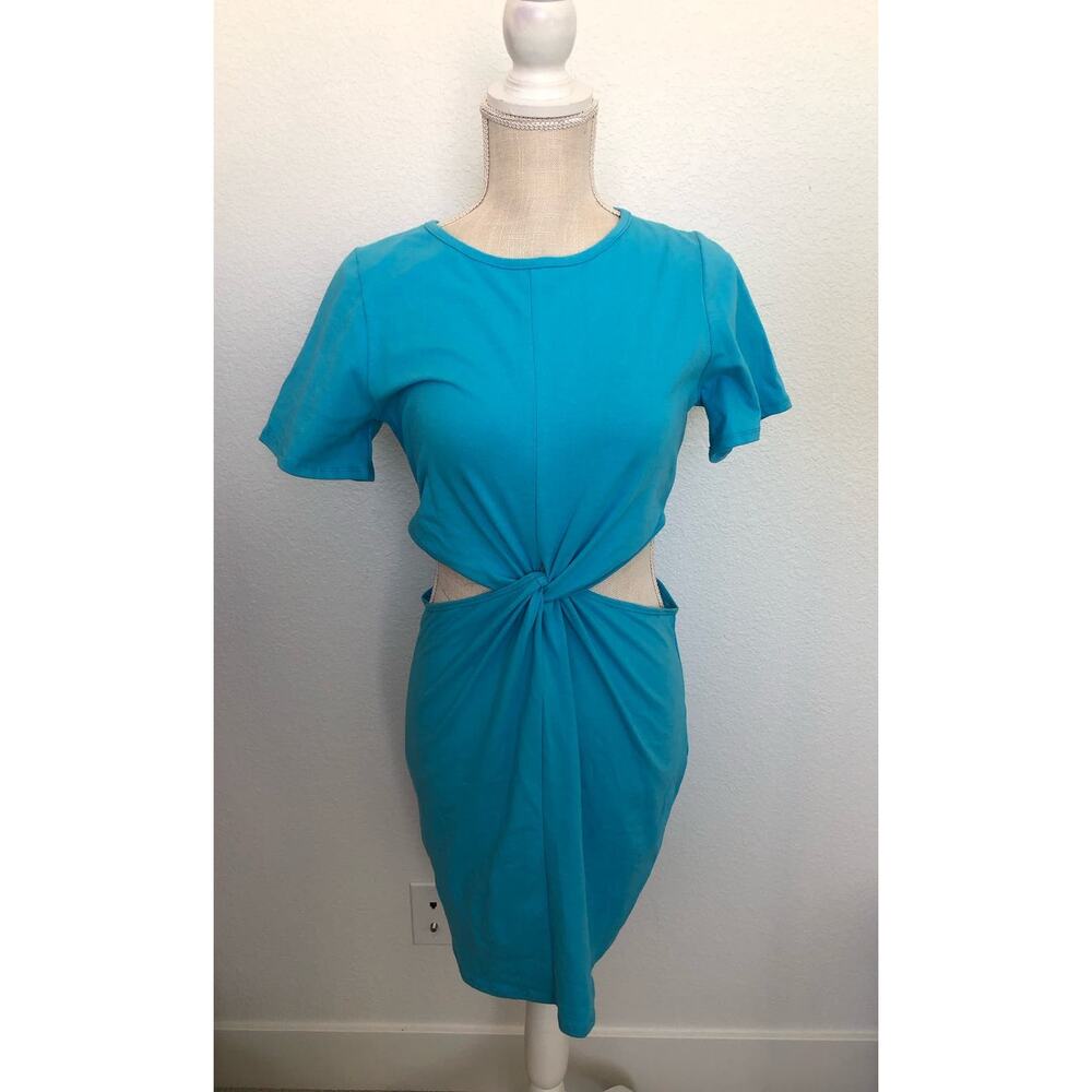 Rolla Coaster Electric Blue Cut Out T-shirt Dress - S